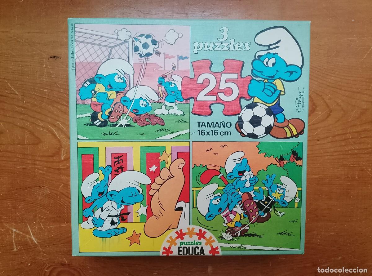 Puzzles: Puzzle - Los Pitufos &rdquo;F&uacute;tbol&rdquo; - Educa - Ref 6409 - Foto 1