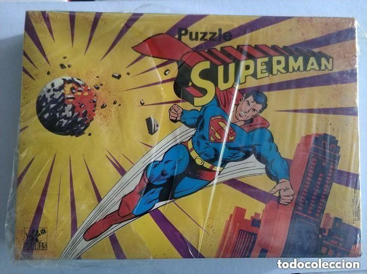 Puzzles: superman - puzzle borras - a&ntilde;os 70 - completo - 96 piezas nunca abierto