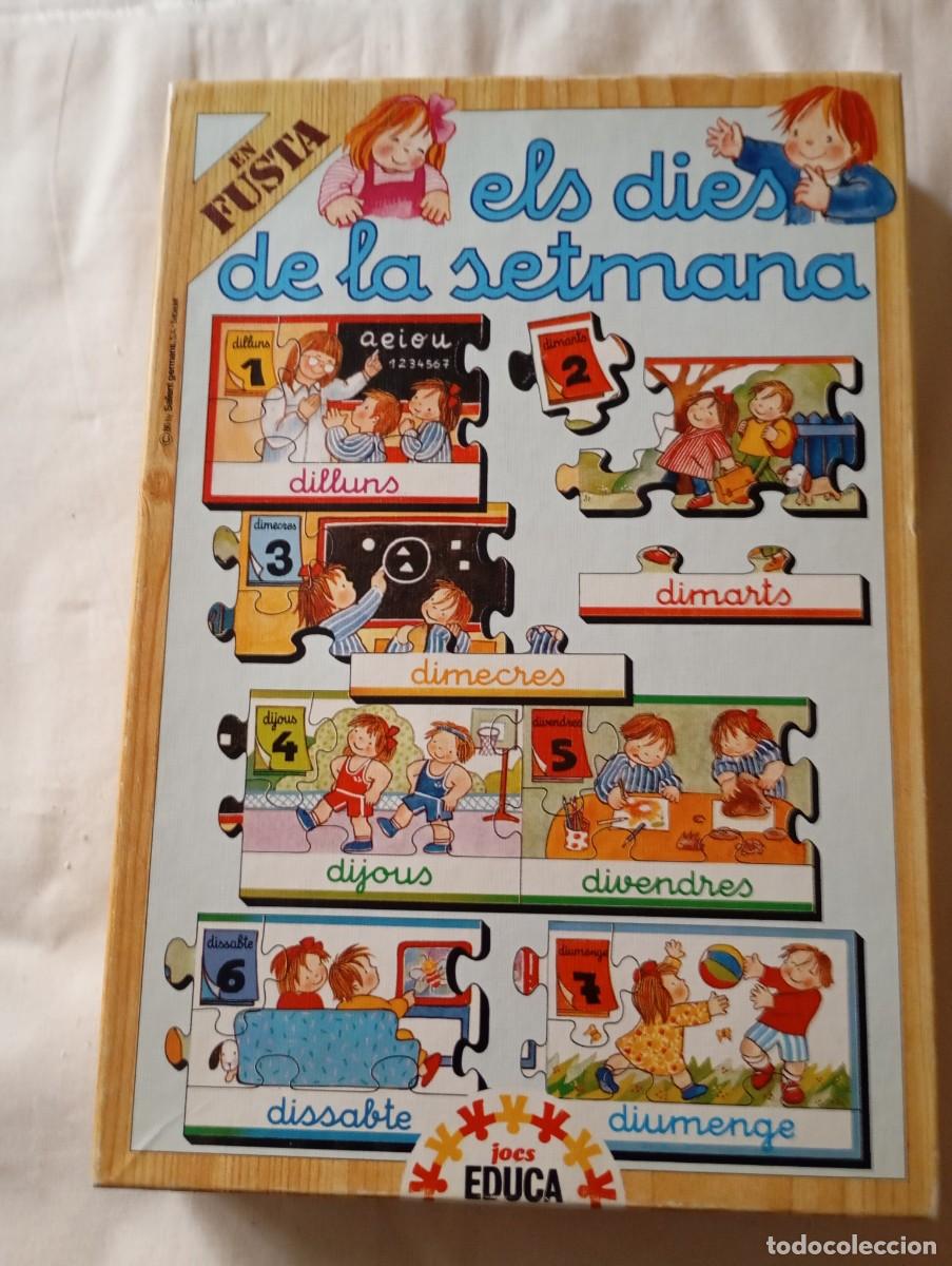 Puzzles: Juegos EDUCA. Els dies de la setmana. A&ntilde;os 80. - Foto 1