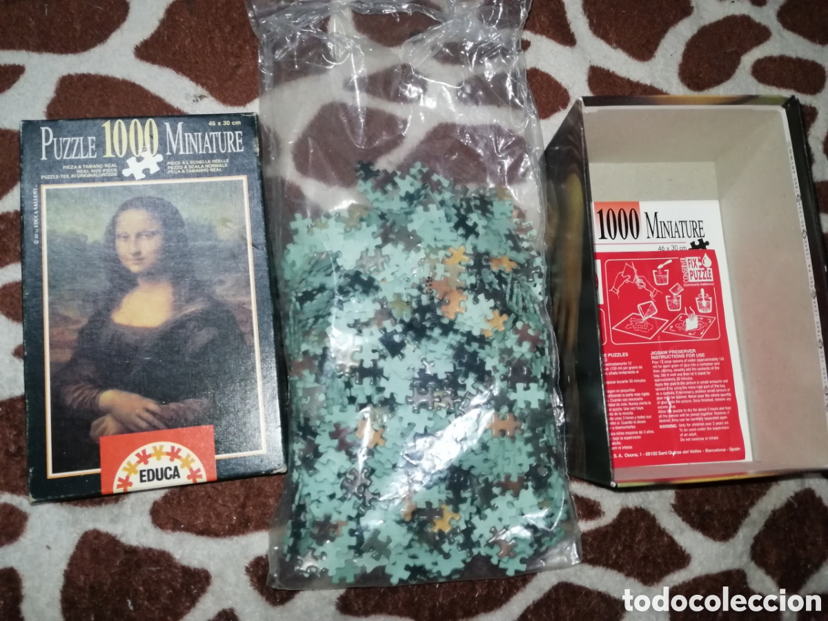Puzzles: Puzzle 1000 Miniatura Mona Lisa - Leonardo Da Vinci - Foto 3