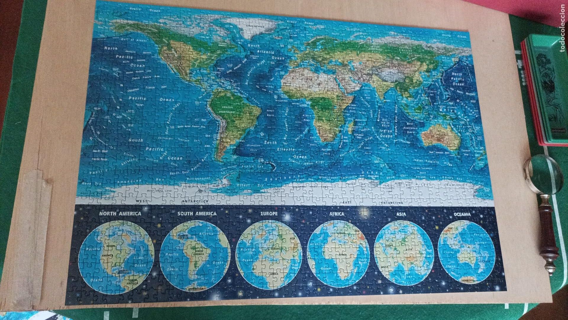 Puzzles: PUZZLE EDUCA MAPA MUNDI 1000 PIEZAS 68X48 CMS - Foto 2