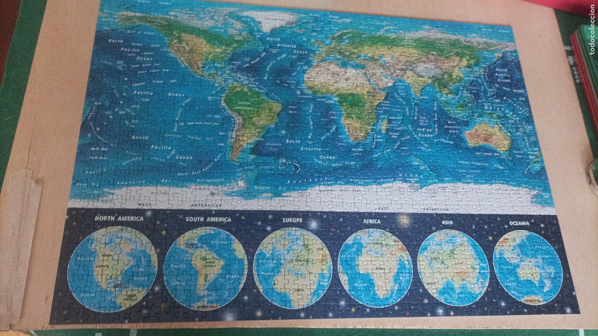 Puzzles: PUZZLE EDUCA MAPA MUNDI 1000 PIEZAS 68X48 CMS - Foto 4