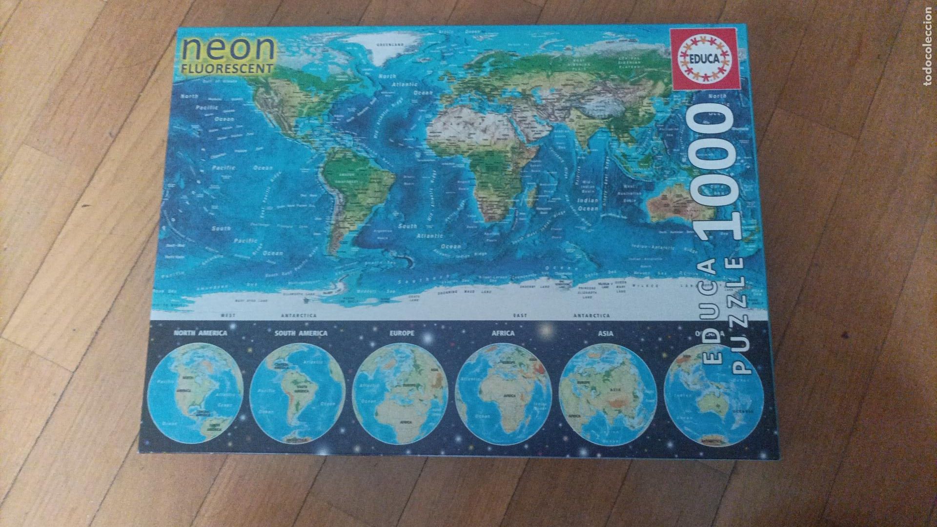 Puzzles: PUZZLE EDUCA MAPA MUNDI 1000 PIEZAS 68X48 CMS - Foto 1