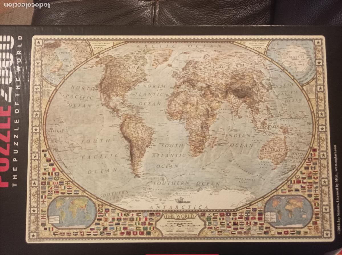 Puzzles: PUZZLE 2000 PIEZAS MAPA MUNDI CON BANDERAS - Foto 1