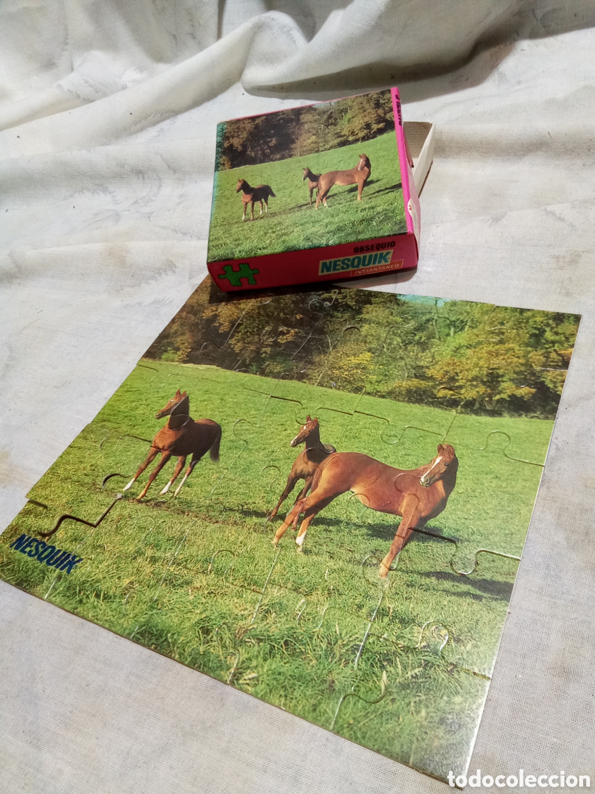 Puzzles: ANTIGUO PUZZLE DE CABALLOS OBSEQUIO DE NESQUIK EN COLABORACI&Oacute;N CON EDUCA - Foto 1