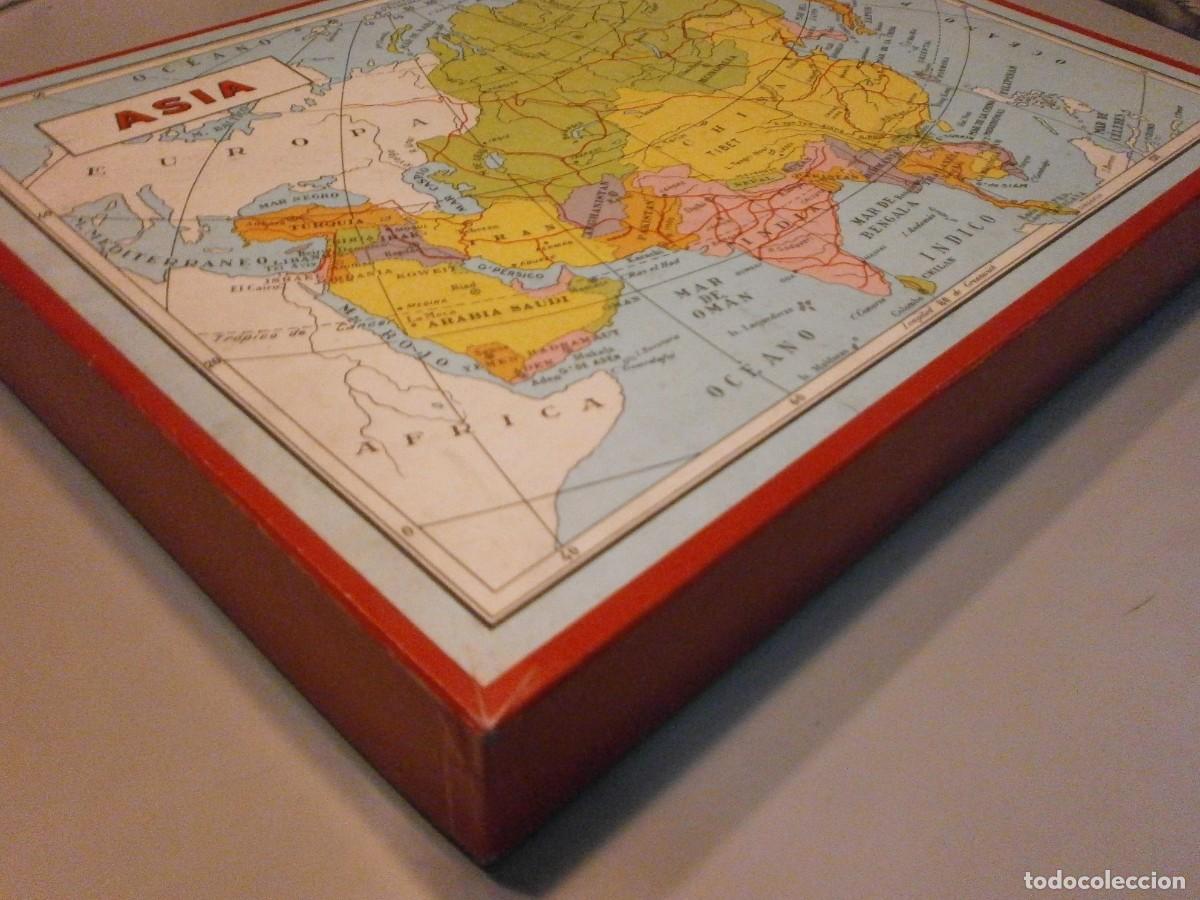 Puzzles: antiguo puzzle de cubos mapa de los continentes buen estado - Foto 4