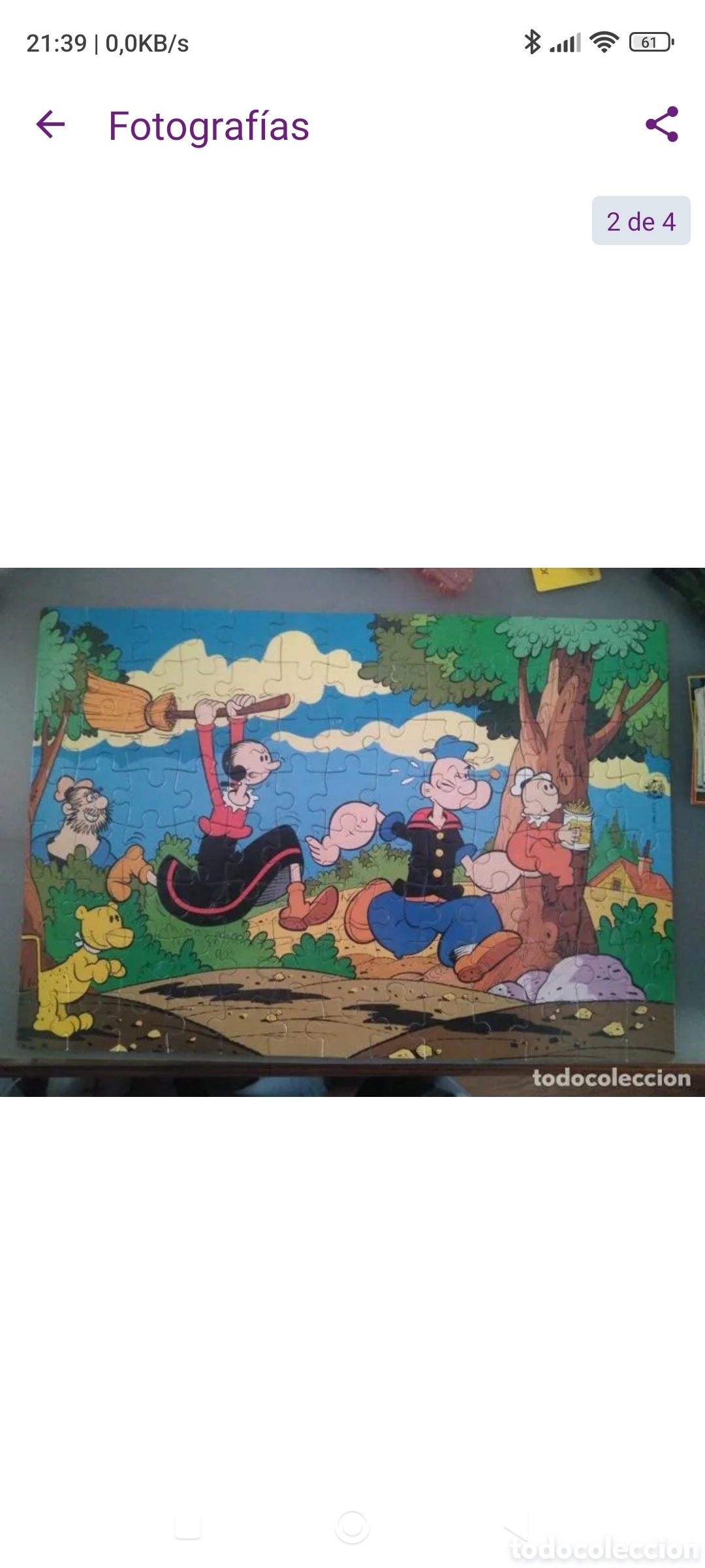 Puzzles: PUZZLE POPEYE CLEMENTONI ANTIGUO DE 104 PIEZAS - Foto 4