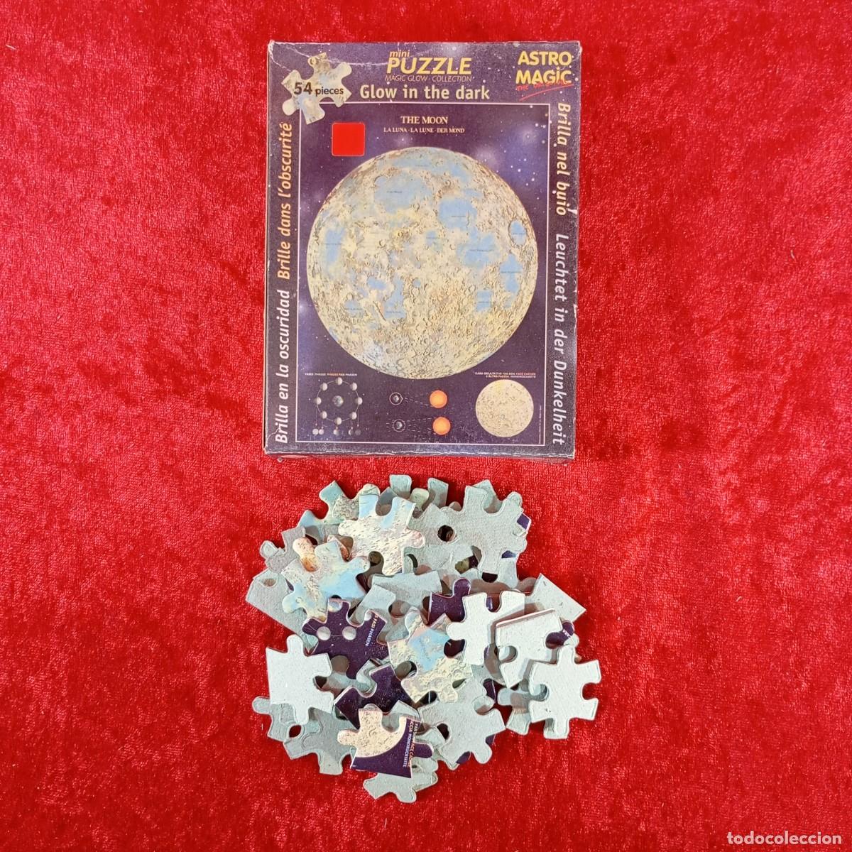 Puzzles: MINI PUZZLE - BRILLA EN LA OSCURIDAD - 54 PIECES - LA LUNA - ASTRO MAGIC / 1418 - Foto 1