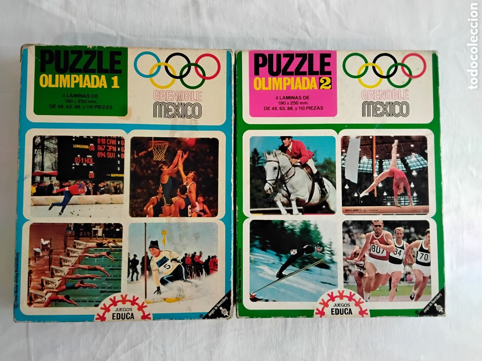 Puzzles: Dos puzzles Olimpiada M&eacute;xico Grenoble - Foto 1
