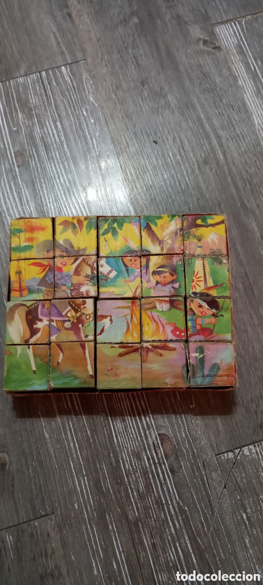 Puzzles: ANTIGUO PUZZLE DE CUBOS - Foto 8