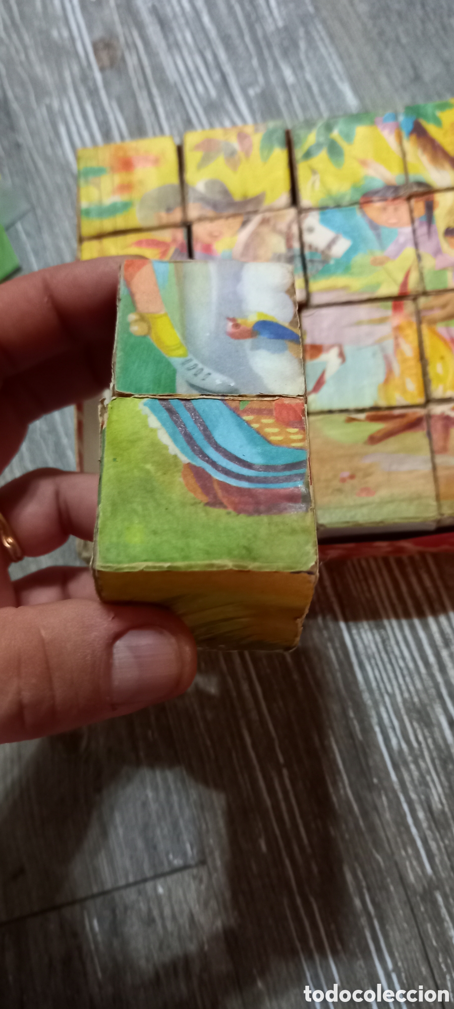 Puzzles: ANTIGUO PUZZLE DE CUBOS - Foto 11