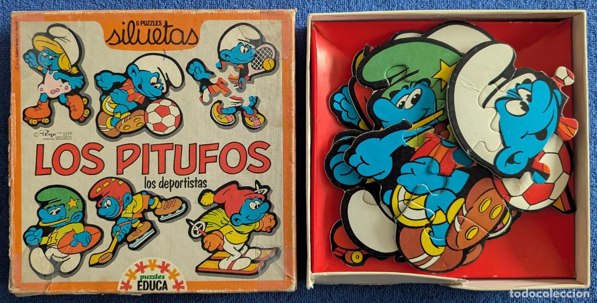 Puzzles: Los Pitufos - 6 puzzles silueta - EDUCA - Peyo - SEPP (1983) - Foto 2