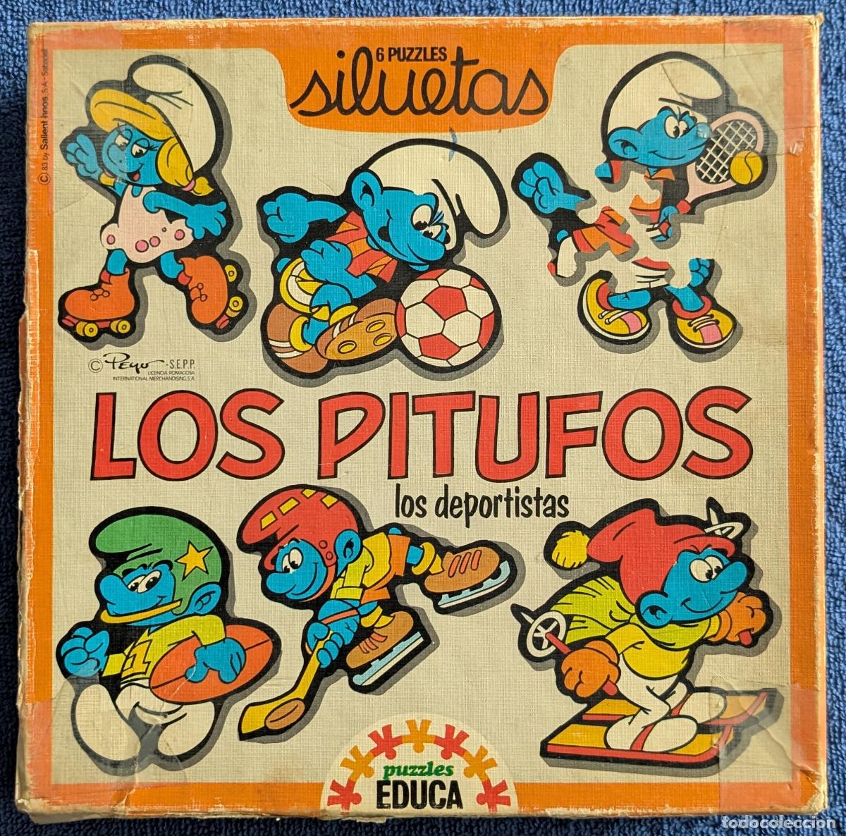 Puzzles: Los Pitufos - 6 puzzles silueta - EDUCA - Peyo - SEPP (1983) - Foto 1