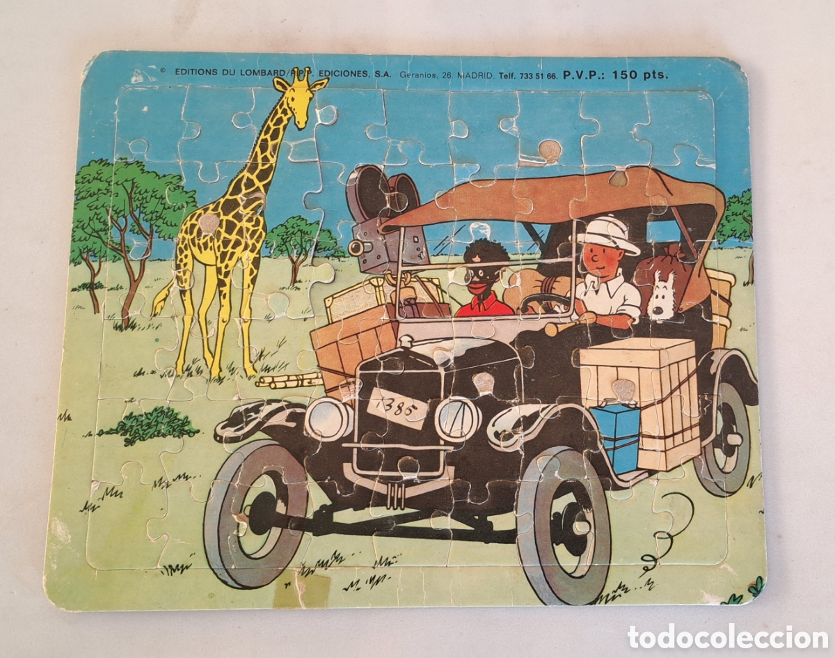 Puzzles: ANTIGUO PUZZLE DE TINTIN - PPP EDICIONES - COMPLETO - TINTIN EN EL CONGO - Foto 2