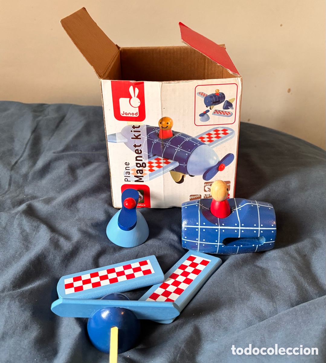 Puzzles: Kit Avi&oacute;n Magn&eacute;tico Janod Madera - Foto 2