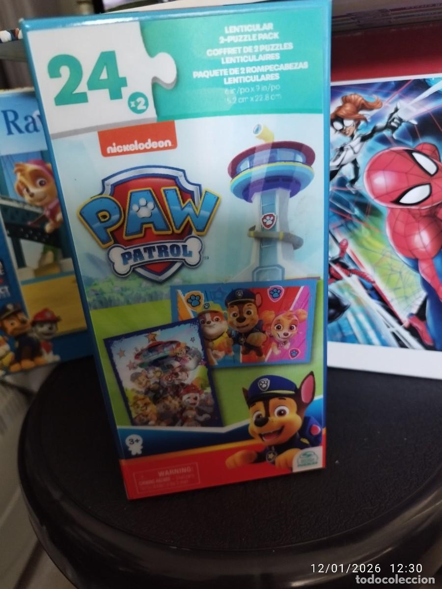 Puzzles: Lote 4 Puzzles Paw Patrol y Spiderman - Foto 3