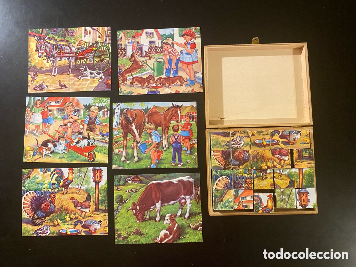 Puzzles: Rompecabezas de cubos de madera vintage. Puzzle - Foto 2