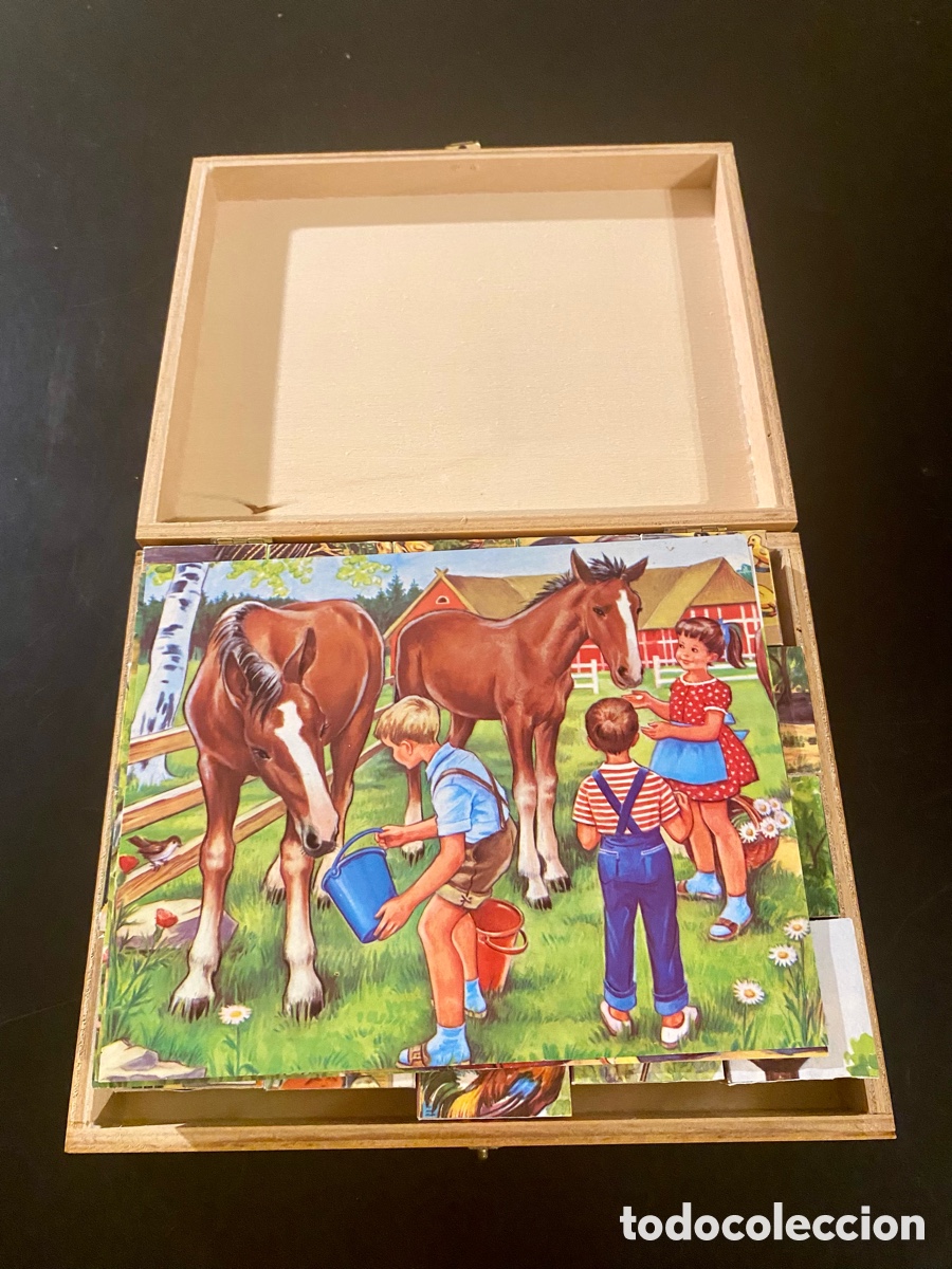 Puzzles: Rompecabezas de cubos de madera vintage. Puzzle - Foto 3