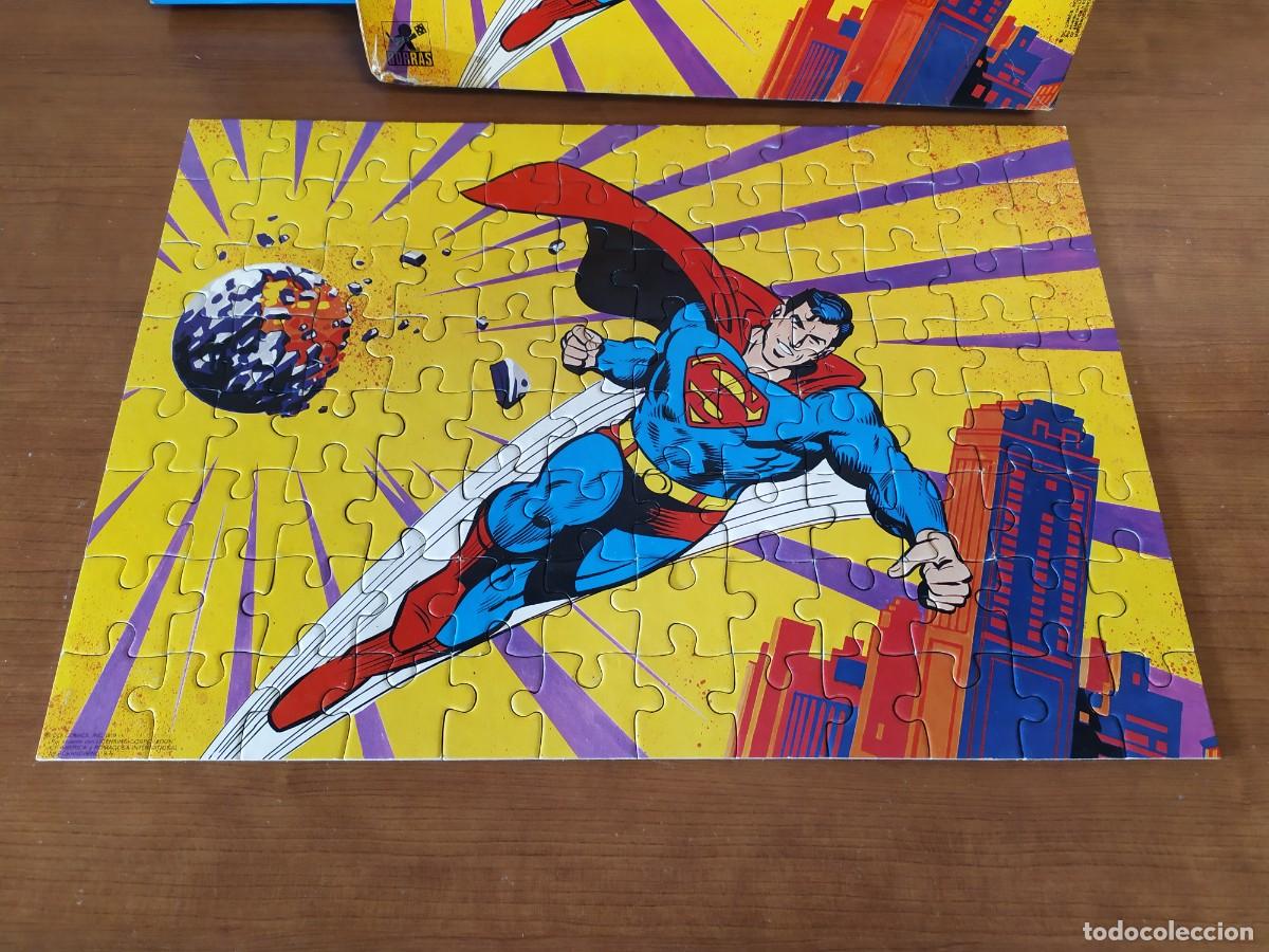 Puzzles: PUZZLE SUPERMAN DE BORRAS COMPLETO 96 PIEZAS 40X28 - Foto 4