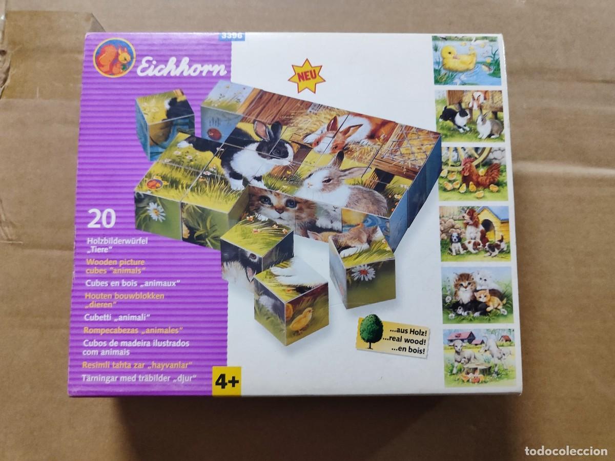 Puzzles: ROMPECABEZAS 20 CUBOS DE MADERA ILUSTRADOS - Foto 1
