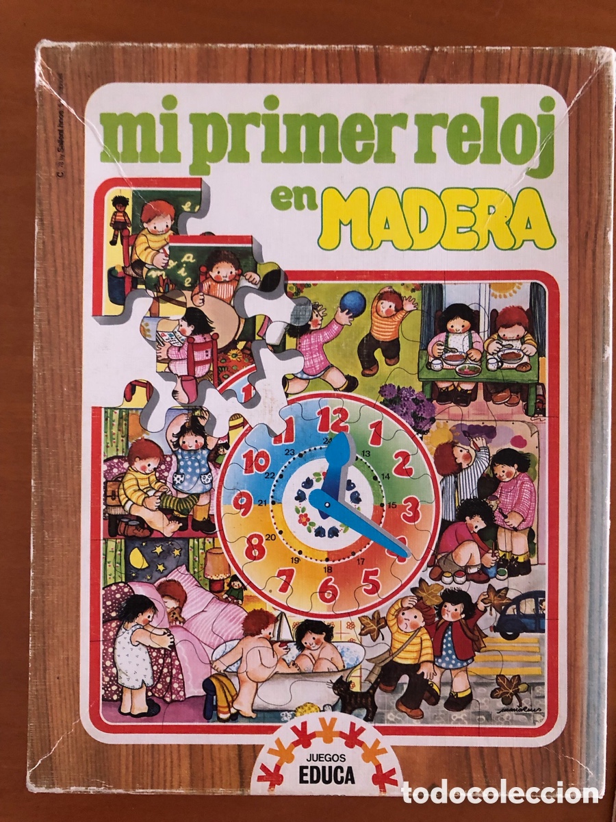 Puzzles: Mi primer reloj de madera. Educa - Foto 1