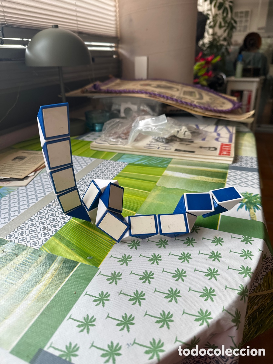 Puzzles: Juguete a&ntilde;os 70 puzzle serpiente azul - Foto 1