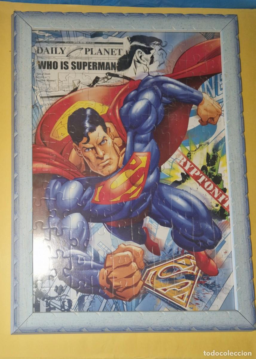 Puzzles: SUPERMAN, PUZZLE CON CUADRO, MARCO Y CRISTAL - Foto 1
