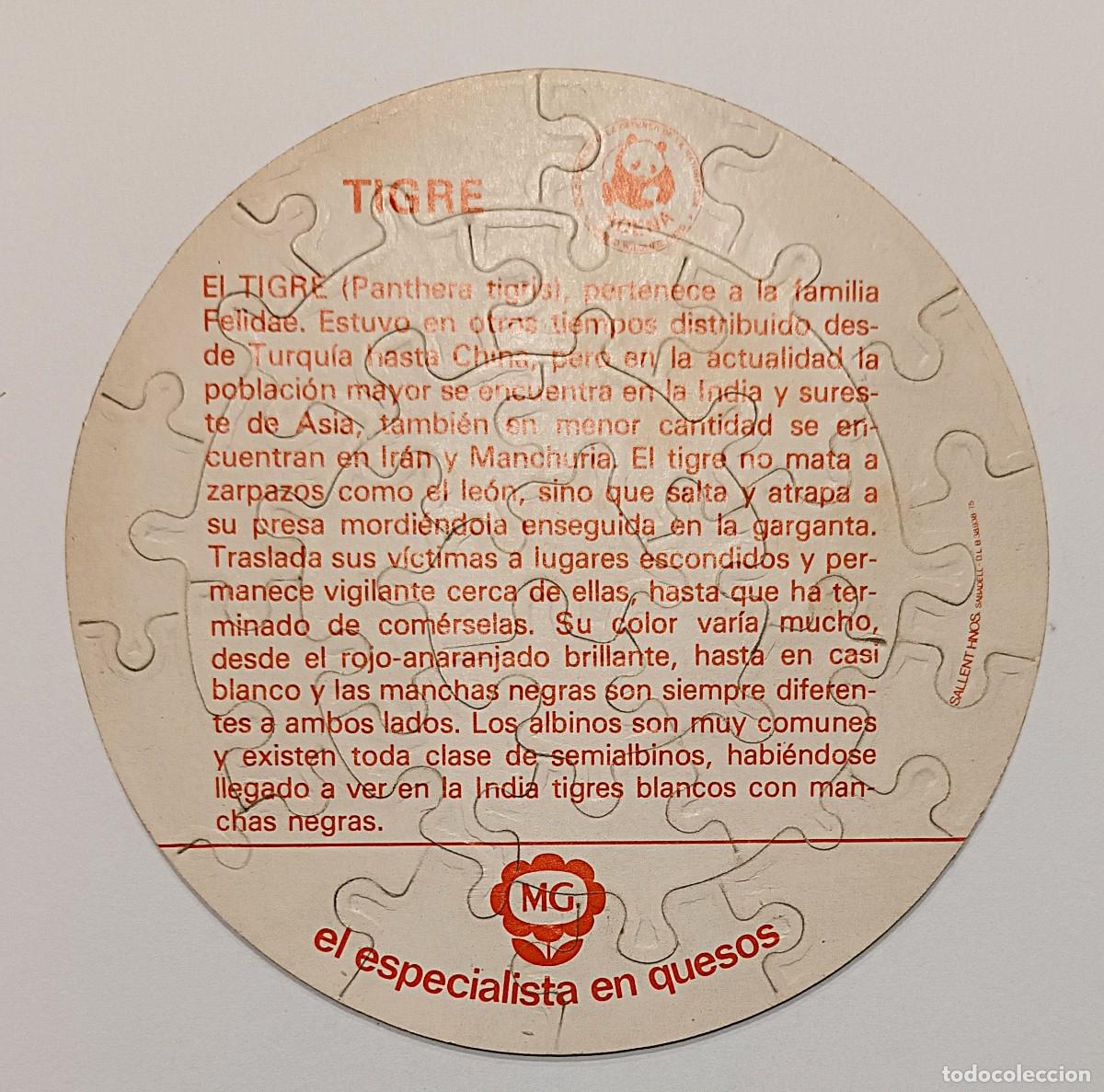 Puzzles: PUZZLE PROMOCIONAL QUESOS MG :TIGRE - Foto 2