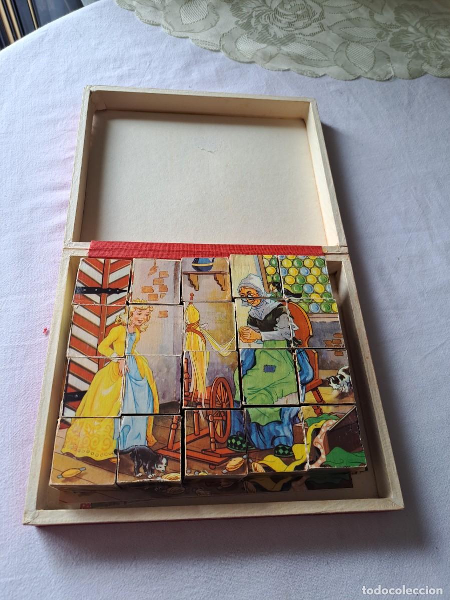 Puzzles: Antiguo puzzles de cubos , 5 im&aacute;genes de cuentos cl&aacute;sicos.