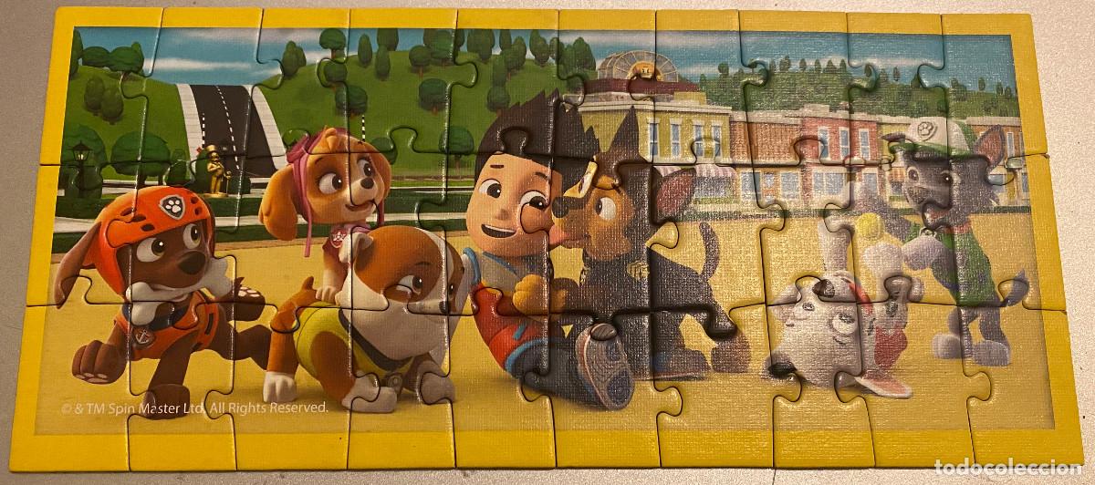 Puzzles: Puzzle infantil de La Patrulla Canina. 30 piezas. Cart&oacute;n grueso. 12 x 25 cm. Nuevo.