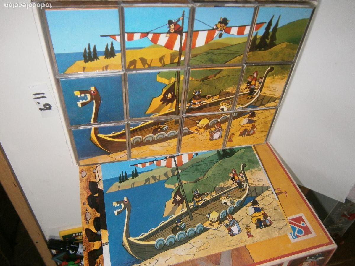 Puzzles: ANTIGUO ROMPECABEZAS DE CUBO WICKIE EL VINKINGO - Foto 2