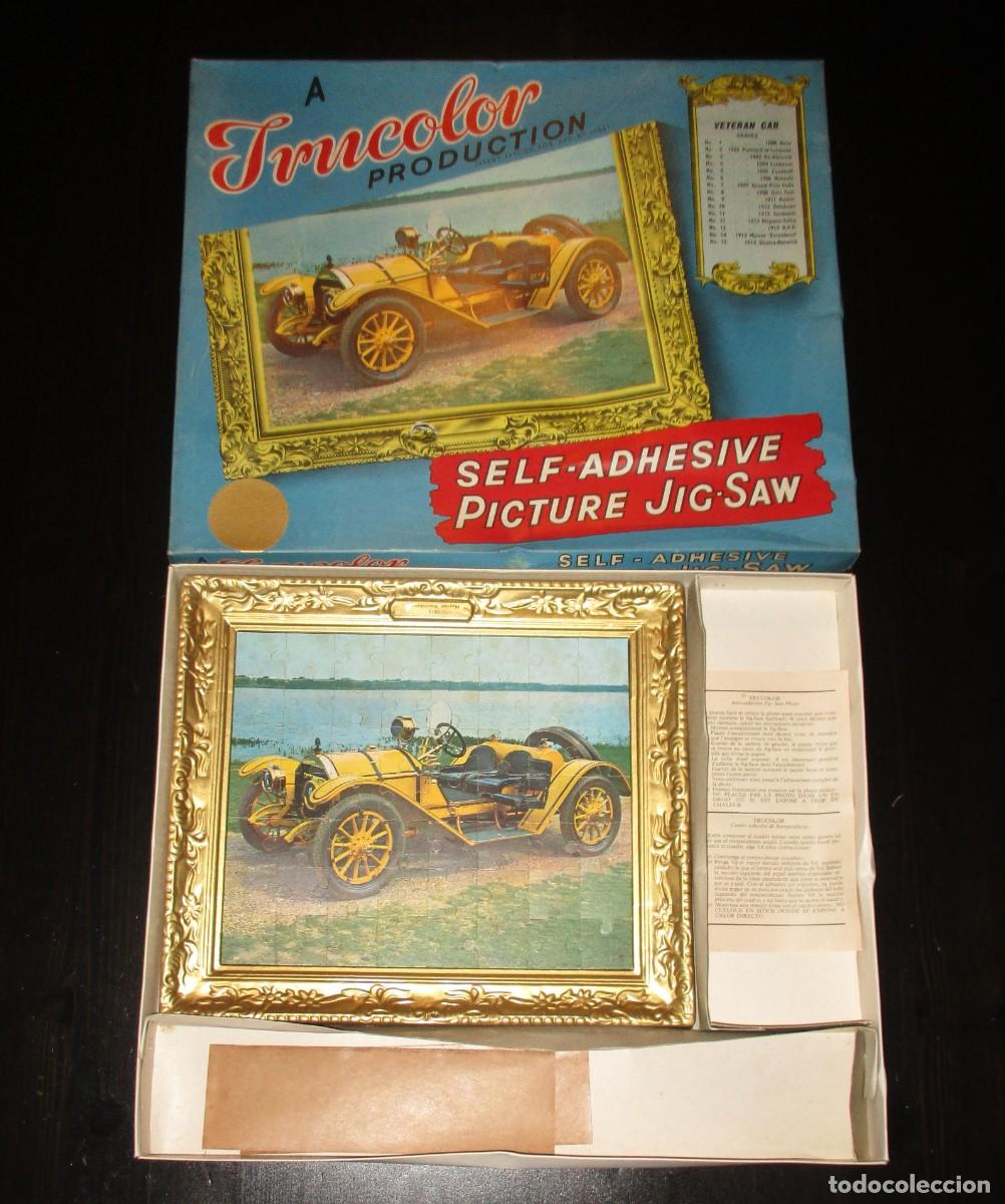 Puzzles: ANTIGUO PUZZLE AUTOADHESIVO TRUCOLOR. SERIE COCHES VETERANOS N&ordm; 14 MERCER. CAJA ORIGINAL. MUY RARO.