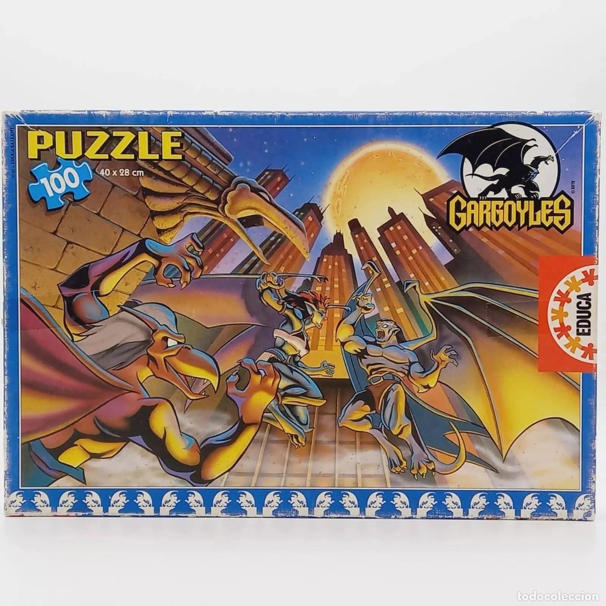 Puzzles: Puzzle 40x28 cm 100 Piezas Gargoyles TV series Educa Spain 90s Official VINTAGE gargolas completo