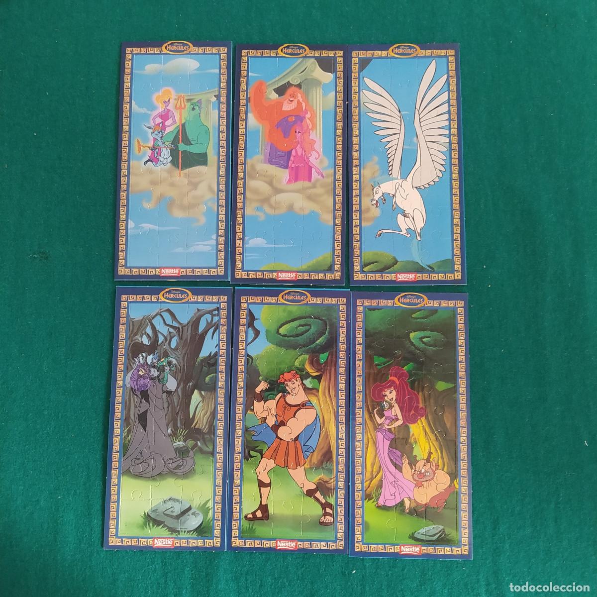 Puzzles: JUEGO DE 6 PUZZLES DE HERCULES, DISNEY, OBSEQUIO DE NESTL&Eacute; - SET COMPLETO