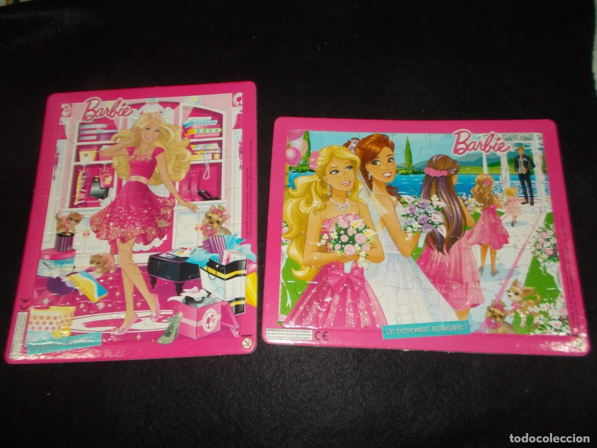Puzzles: 2 PUZZLE BARBIE. Mattel 2015. Cart&oacute;n Puzle