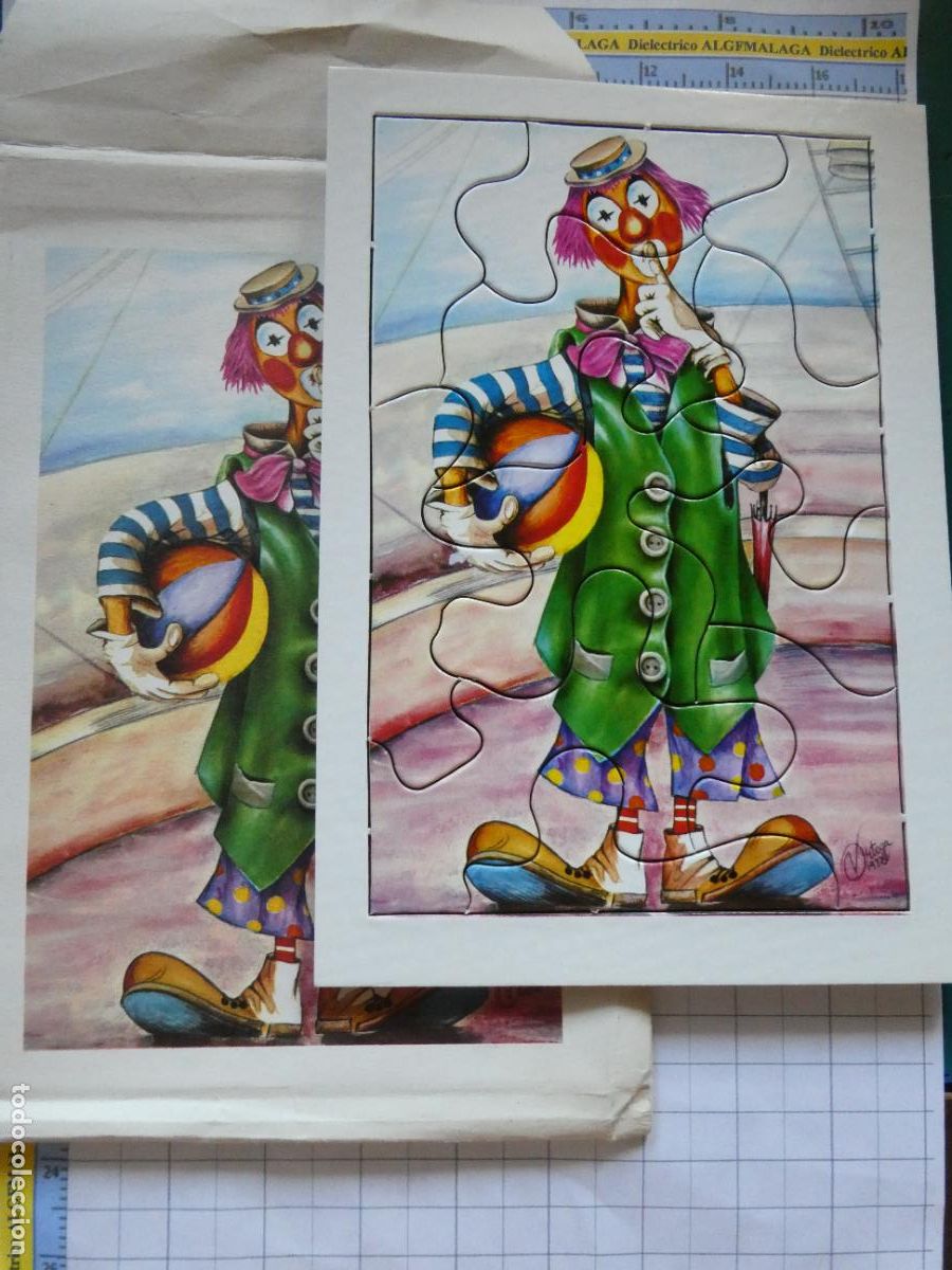 Puzzles: ANTIGUO PEQUE&Ntilde;O PUZZLE PUZLE PAYASO DE CIRCO. OBSEQUIO PUBLICIDAD BERIGLOBINA MEDICAMENTO