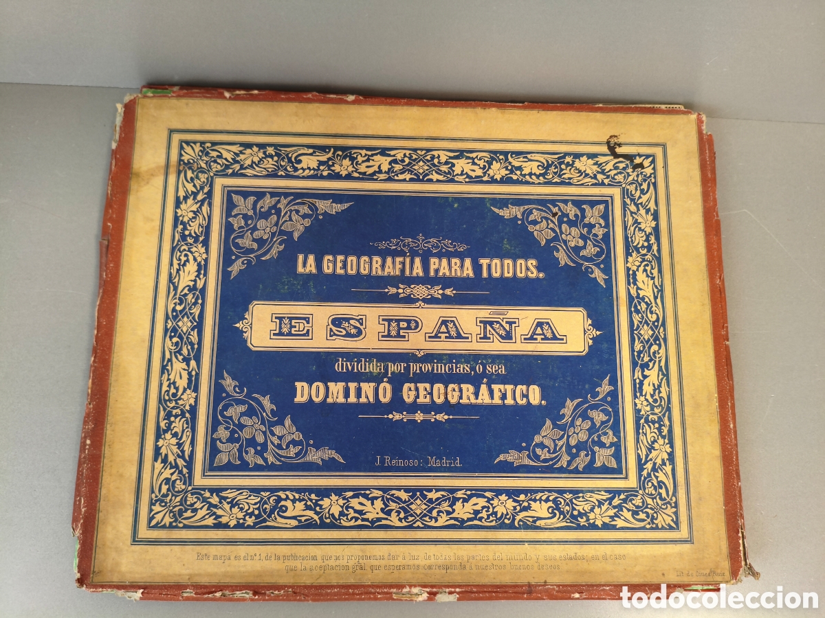 Puzzles: RAR&Iacute;SIMO JUEGO DOMIN&Oacute; GEOGR&Aacute;FICO (PUZZLE MADERA) J. REINOSA. A&Ntilde;O 1871