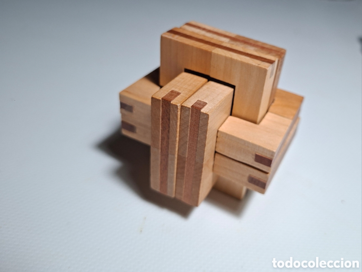 Puzzles: ROMPECABEZAS PUZZLE ESLABONES INSEPARABLES - JUEGOS DE INGENIO EN MADERA - HOJA DE SOLUCIONES