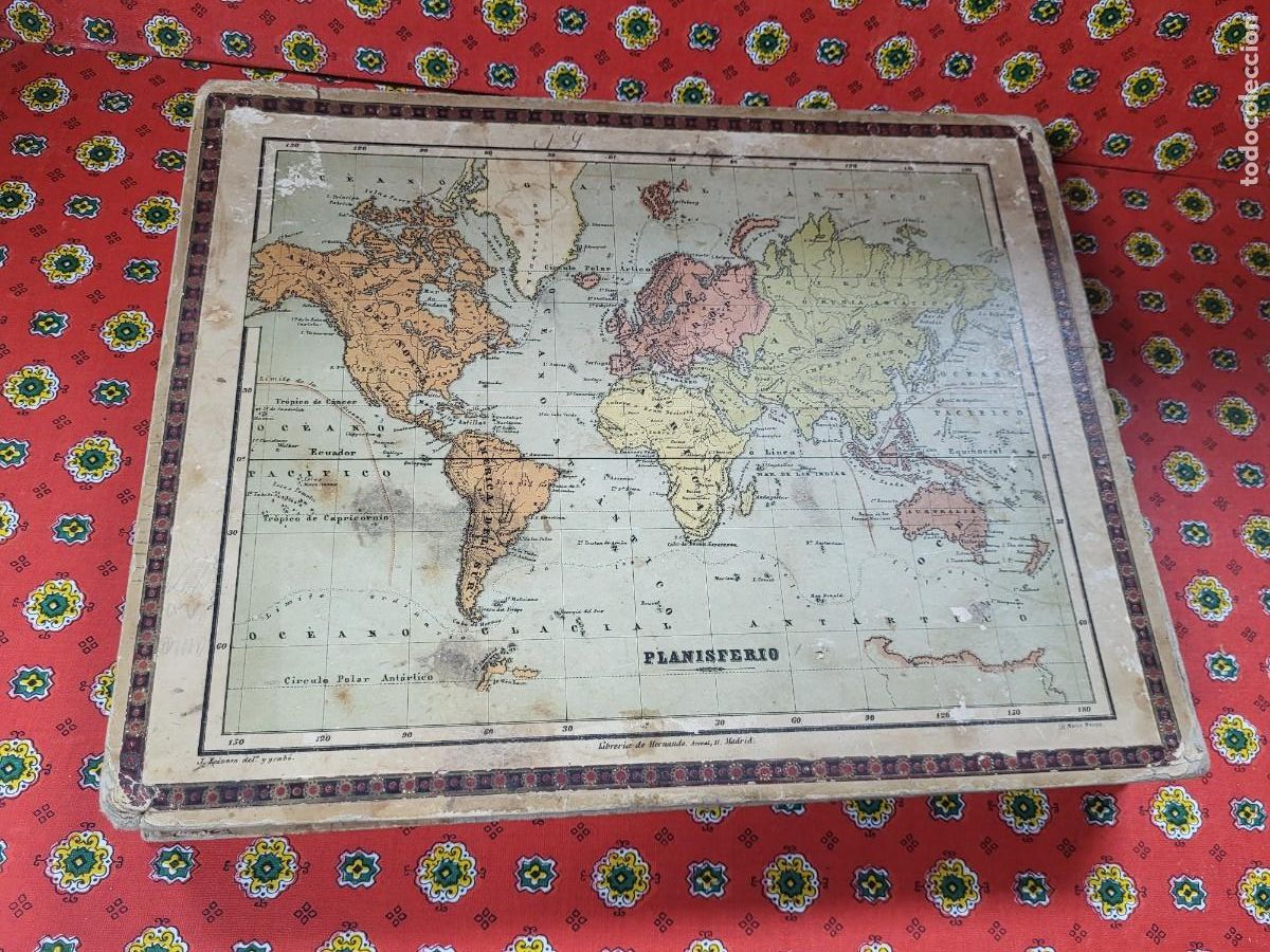 Puzzles: ANTIGUO ROMPECABEZAS MAD PUZZLE MAPAS MAPAMUNDI J. REINOSO LITOGRAFIA MATEU LIBRERIA HERNANDO MADRID