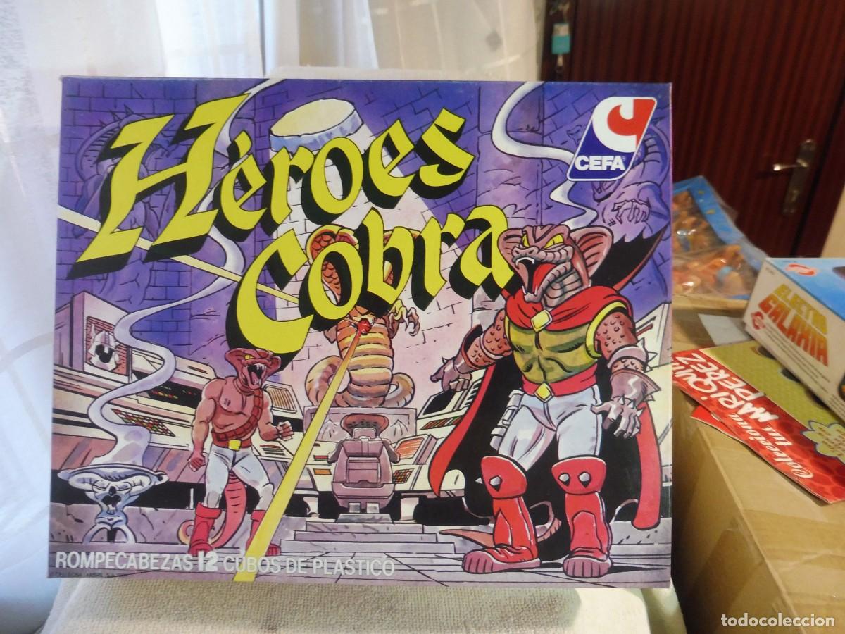 Puzzles: Rompecabezas 12 cubos de pl&aacute;stico H&eacute;roes Cobra n&ordm; 18-3001, CEFA (Zaragoza)