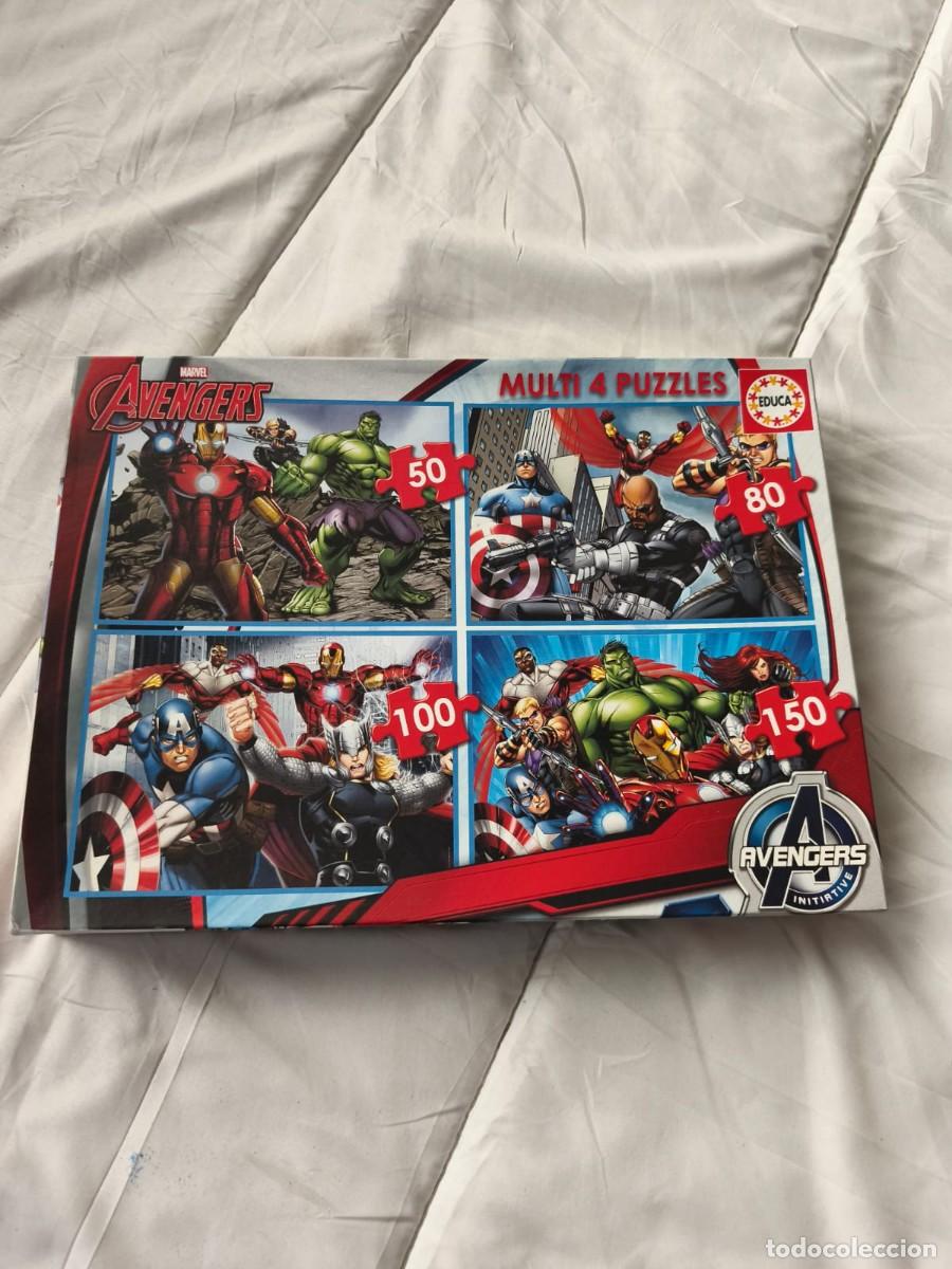 Puzzles: ⁠Multi 4 Puzzles Avengers de la marca Educa Borras. Caja original