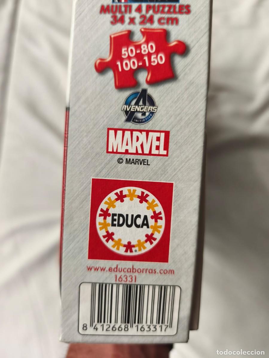 Puzzles: ⁠Multi 4 Puzzles Avengers de la marca Educa Borras. Caja original - Foto 4