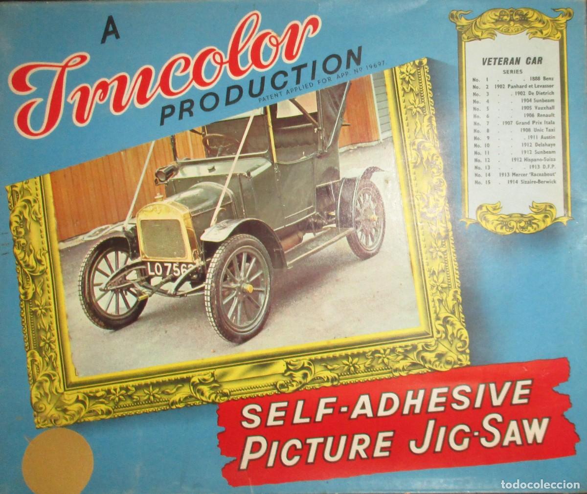 Puzzles: ANTIGUO PUZZLE AUTOADHESIVO TRUCOLOR. SERIE COCHES VETERANOS N&ordm; 9 AUSTIN. CAJA ORIGINAL. MUY RARO.