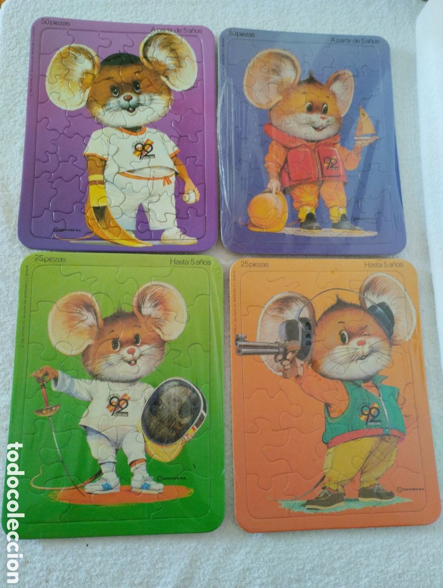 Puzzles: Lote Puzzles antiguos Olimpiadas Barcelona 92