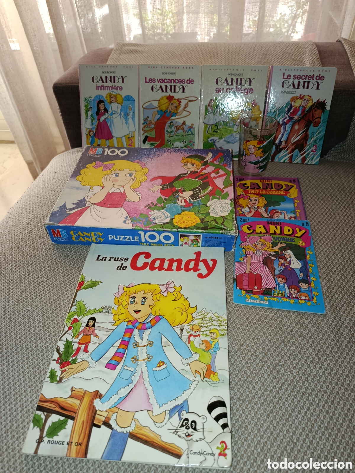 Puzzles: LOTE CANDY CANDY PUZZLE, VASO ORIGINAL, LIBROS