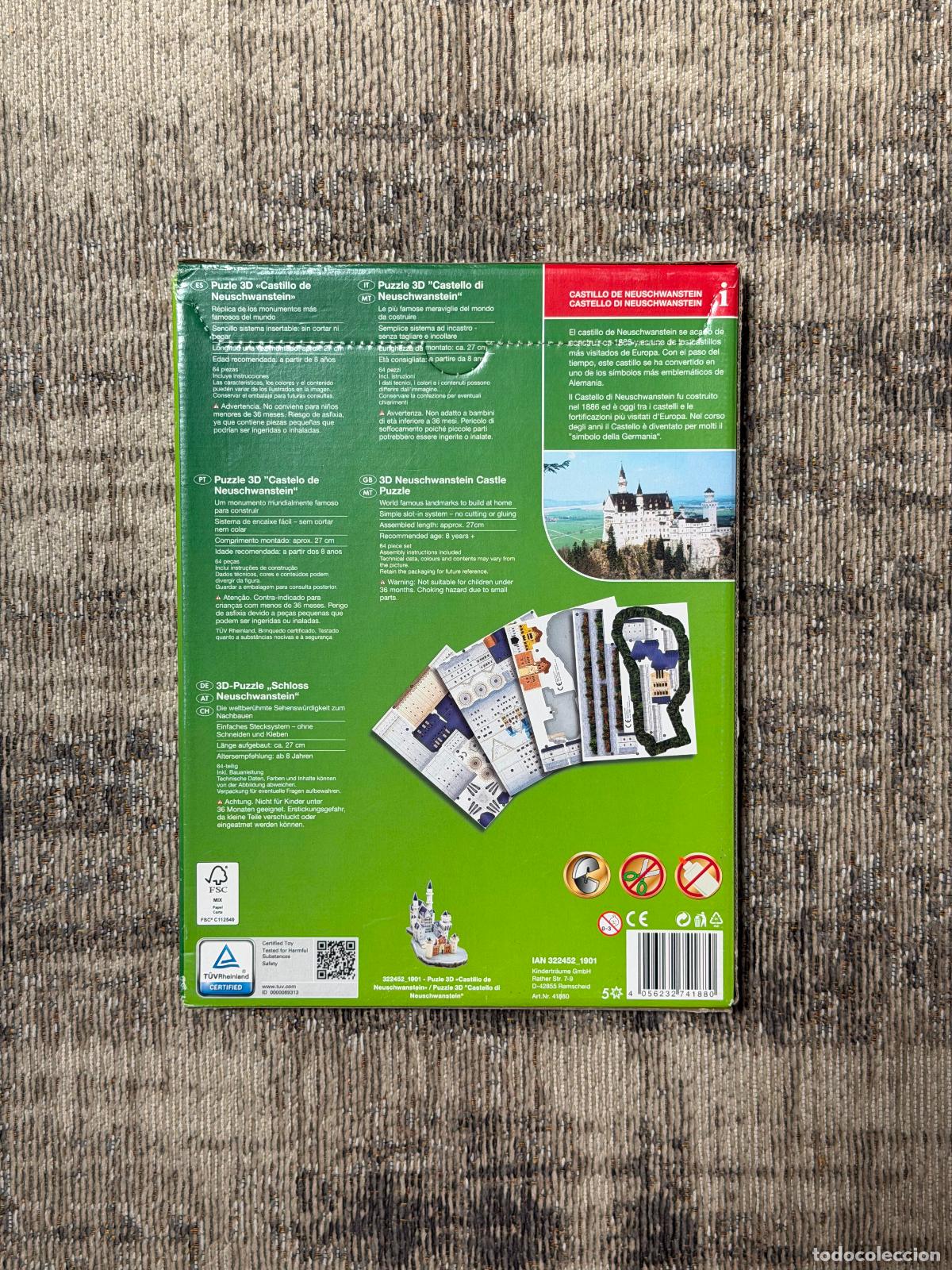 Puzzles: PUZZLE 3D CASTILLO DE NEUSCHWANSTEIN PLAYTIVE SIN ABRIR - Foto 2