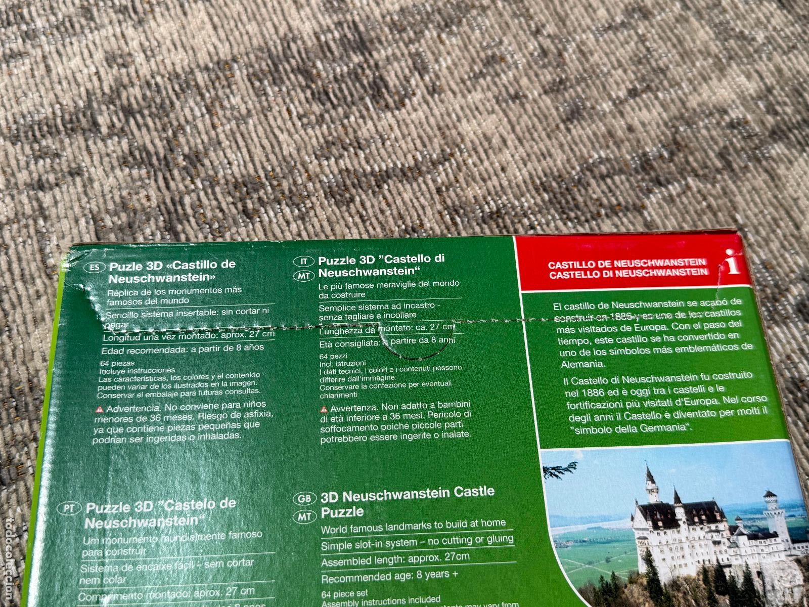 Puzzles: PUZZLE 3D CASTILLO DE NEUSCHWANSTEIN PLAYTIVE SIN ABRIR - Foto 3