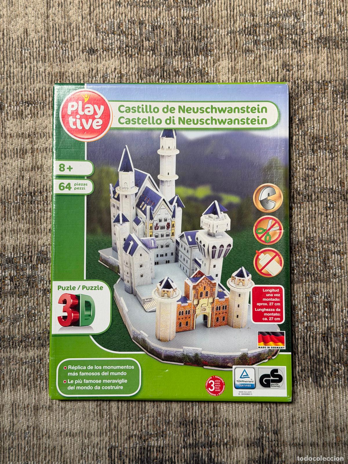 Puzzles: PUZZLE 3D CASTILLO DE NEUSCHWANSTEIN PLAYTIVE SIN ABRIR