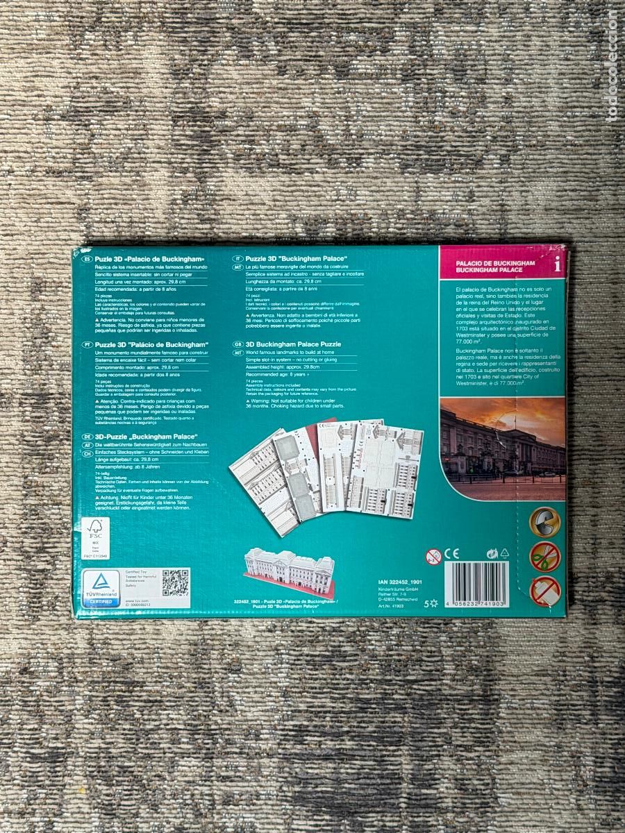 Puzzles: PUZZLE 3D PALACIO DE BUCKINGHAM PLAYTIVE SIN ABRIR - Foto 2