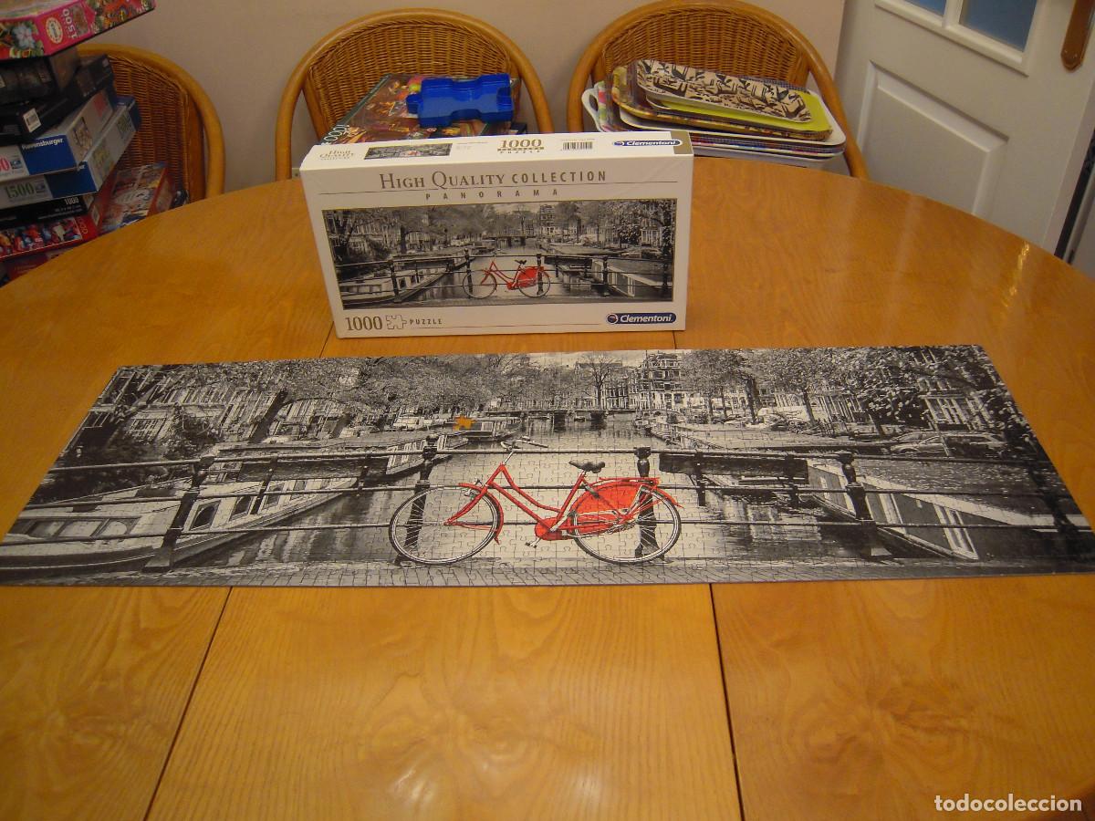 Puzzles: Puzle High Quality Collection Panorama Clementoni Amsterdam Bicycle 1000 piezas